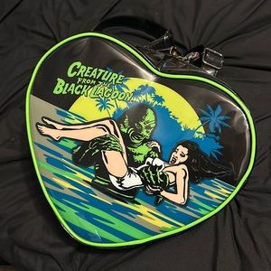 Creature from the black lagoon heart shaped backpack